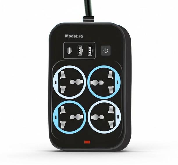 ZIYTRACK Extension Power Strip 1 Type C & 2USB Ports & 4AC Power Socket Multi Plug Use 7 Socket Extension Boards