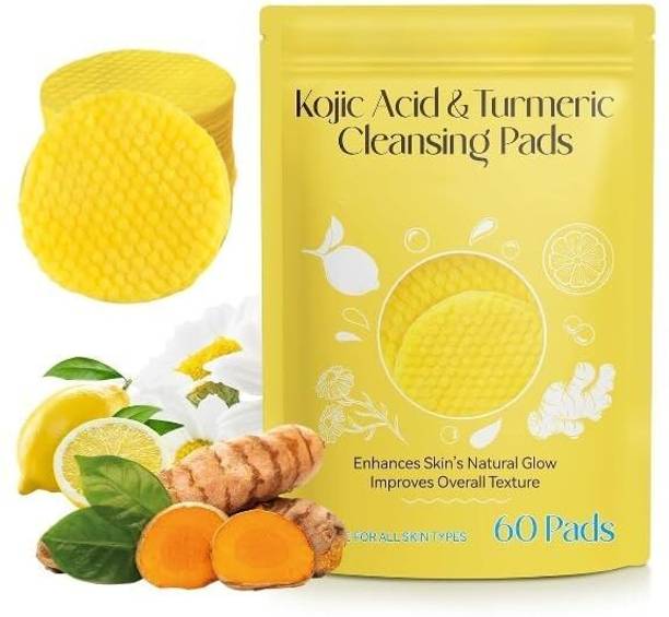 luminours Turmeric & Kojic Acid Cleansing Pads | Enhances Skin Clarity & Glow Face Wash