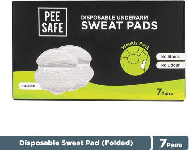Pee Safe Disposable Underarm Sweat Pads (Folded) (14 Pads - 7 Pairs) Sweat Pads