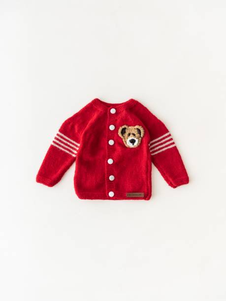 The Original Knit Self Design Round Neck Casual Baby Boys & Baby Girls Red, White Sweater