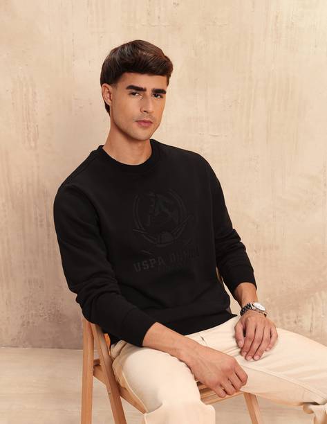 Men Full Sleeve Solid Sweatshirt