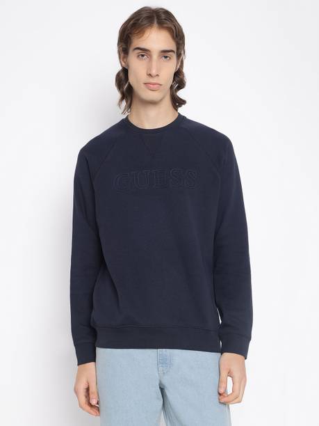 GUESS Full Sleeve Solid Men Sweatshirt