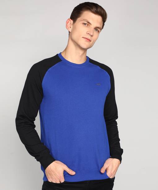 Full Sleeve Color Block Men Sweatshirt