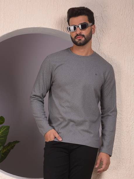 Men Full Sleeve Self Design Sweatshirt