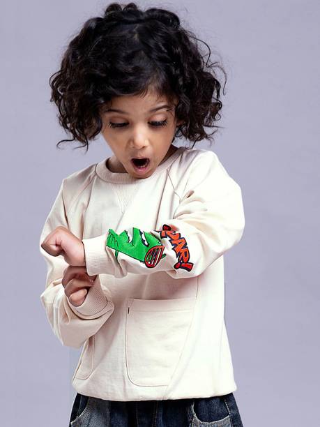 Hopscotch Full Sleeve Printed Boys Sweatshirt