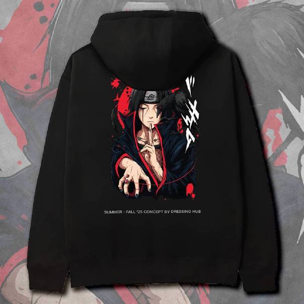 Men Full Sleeve Graphic Print, Printed Hooded Sweatshirt