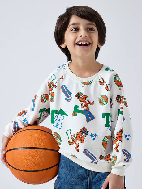 Hopscotch Full Sleeve Printed Boys Sweatshirt