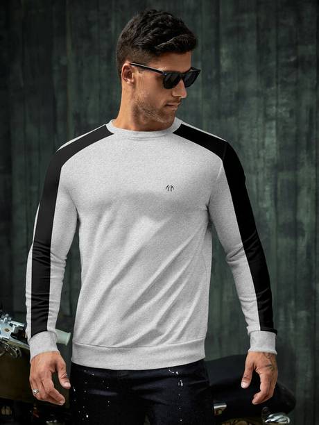Men Full Sleeve Striped Sweatshirt
