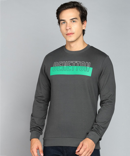 United colors of benetton full sleeve solid men's sweatshirt outlet