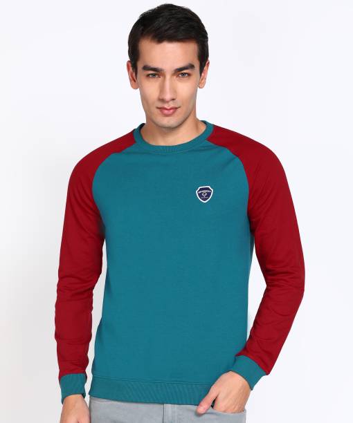 PETER ENGLAND Full Sleeve Color Block Men Sweatshirt