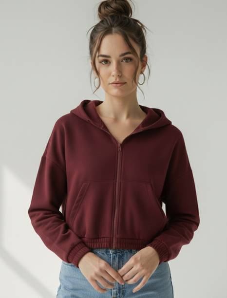 UNIFringe Full Sleeve Solid Women Sweatshirt