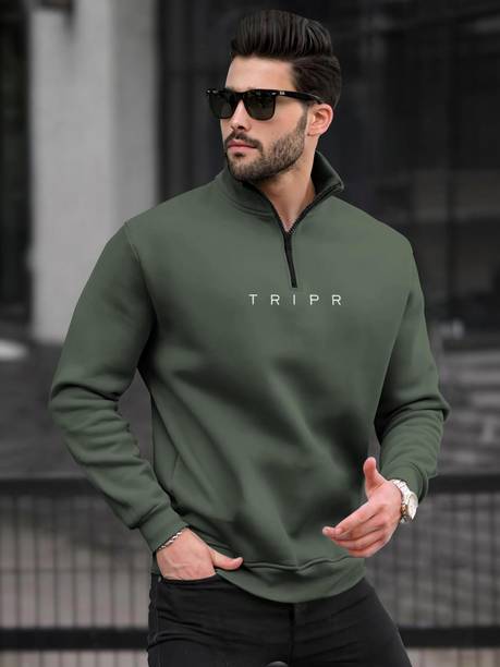 Men Full Sleeve Solid Sweatshirt