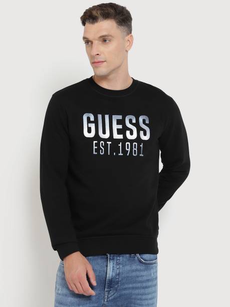 GUESS Full Sleeve Printed Men Sweatshirt