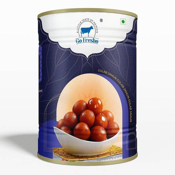 Go Fresho Gulab Jamun - Soft & Delicious Indian Sweets | Ready-to-Eat Tin