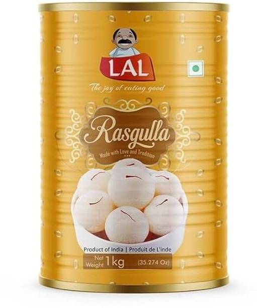 Lal Sweets Rasgulla Pack 1 | Fresh Soft & Spongy Rasgulla Tin