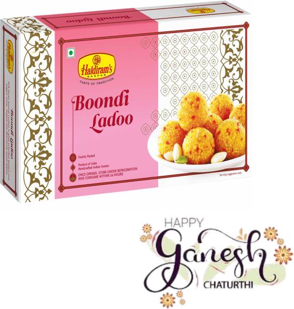हल्दीराम्स गणेश चतुर्थी स्पेशल बूंदी लाडू 250जी बॉक्स