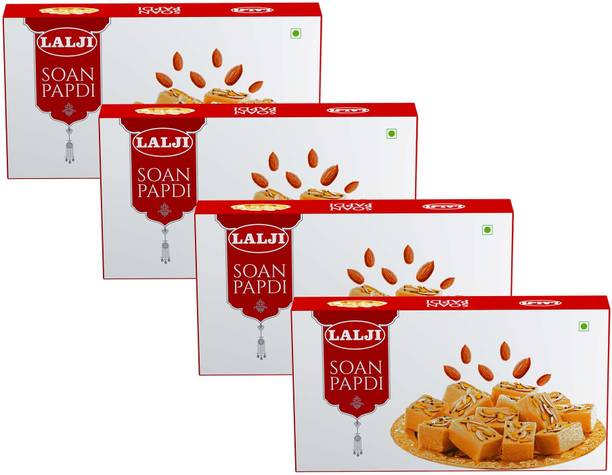 lalji Soan Papdi 1.6Kg (400Gm x 4) Sweet | Flaky and Sweet Box