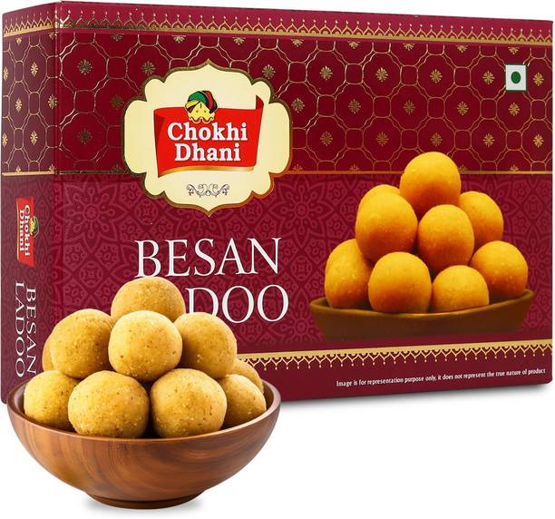 चोखी धानी बेसन लाडू | स्वीट मिठाई (पैक ओएफ 1) बॉक्स