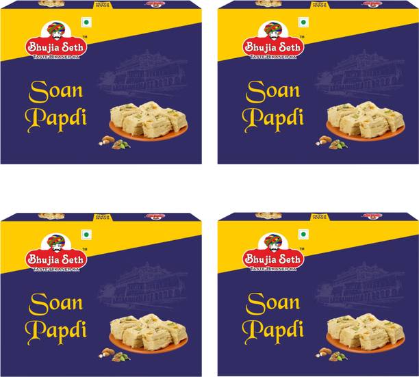 BHUJIYA SETH sweets soan papdi combo pack 400 gm x 4 box Box