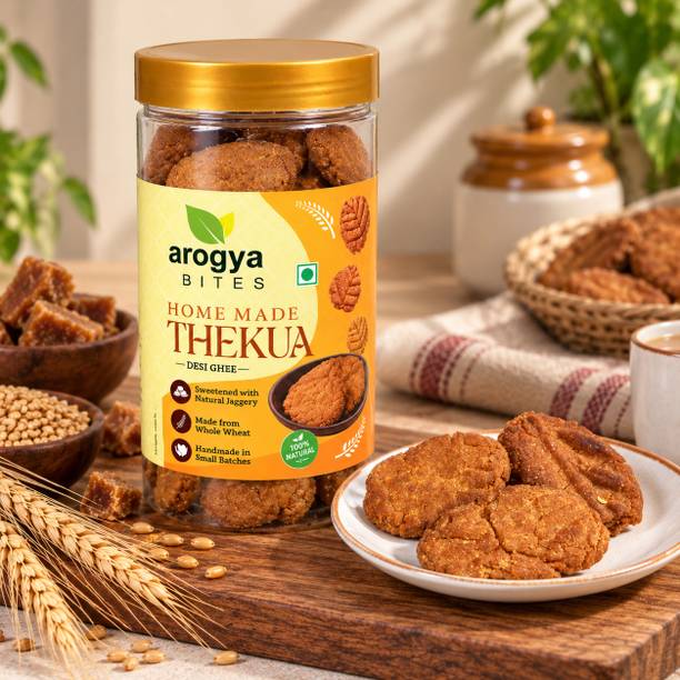 AROGYABITES Arogya Bites Desi Ghee Gur Thekua (Whole Wheat, No Maida, No Dalda)