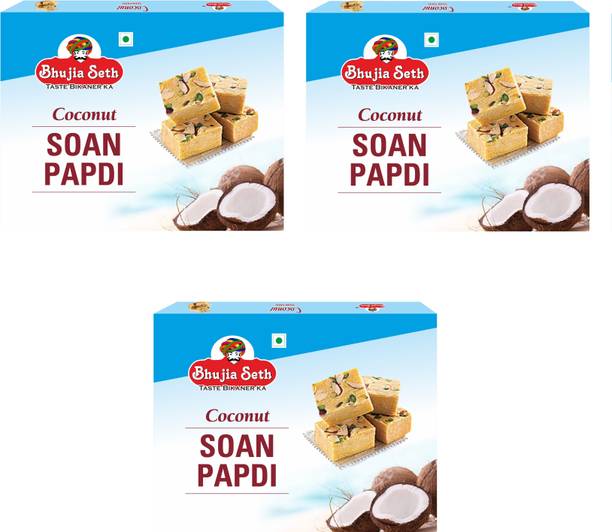 BHUJIYA SETH Coconut soan papdi combo pack 200 gm x 3 box Box
