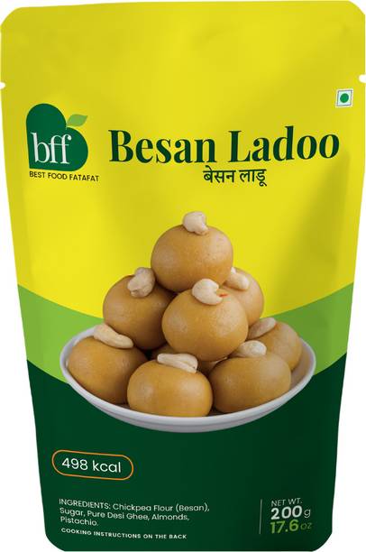 Bff Besan Ladoo with Almonds & Pistachios | Desi Ghee Sweet Mithai Box Pouch
