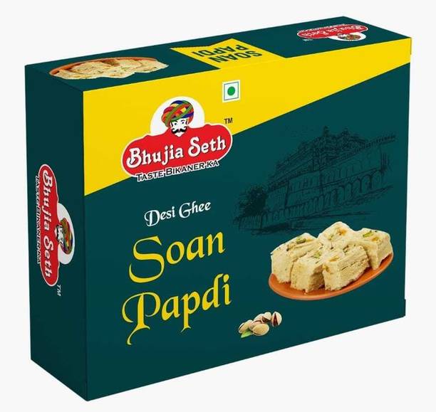 BHUJIYA SETH Desi Ghee soan papdi box 400 gm pack Box
