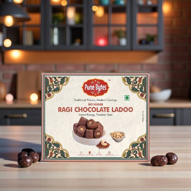 Pune Bytes No Sugar Ragi Chocolate Ladoo Box