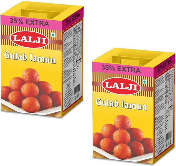 lalji Gulab Jamun 2.5Kg (1.25Kg x 2) Traditional Bikaneri Sweet Treat Tin