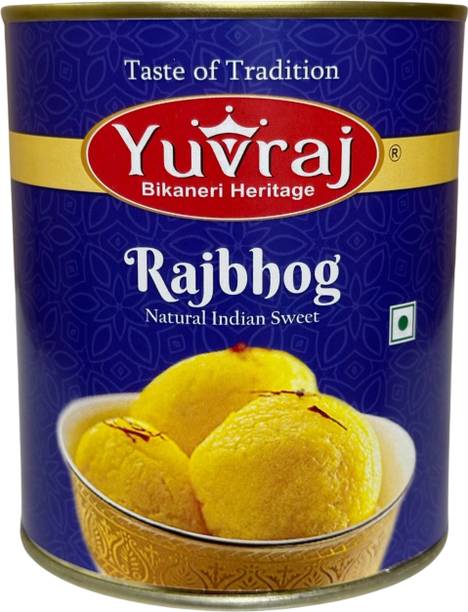 Yuvraj Food Product kesar Rajbhog sweet 1 kg tin Can