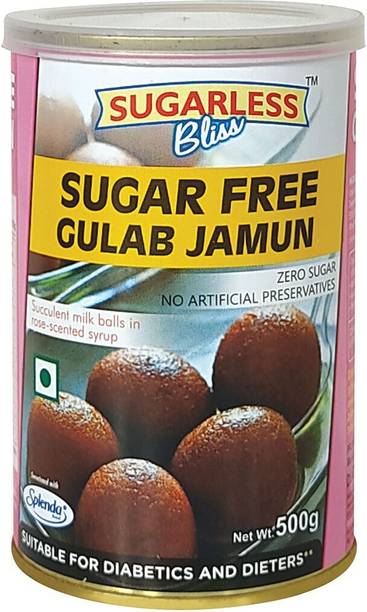 Sugarless Bliss Sugar Free Gulab Jamun, Suitable for Dieters and Diabetics, 500gm Can
