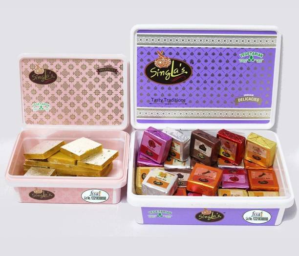 singla's Kesar kaju katli 200g and Mix Bite 400g Combo (600g)