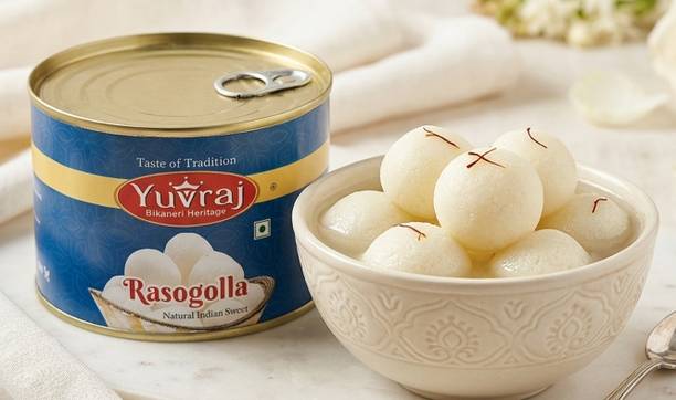 Yuvraj Food Product Rasogolla bikaneri sweets combo 500 gm Tin pack