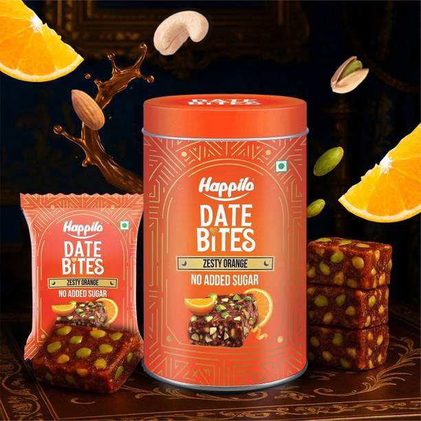 Happilo Premium Date Bites Zesty Orange Tin