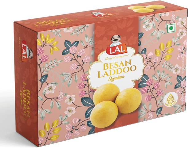 Lal Sweets Besan Laddoo 400g Pack of 1 | Pure Desi Ghee Laddu | Box