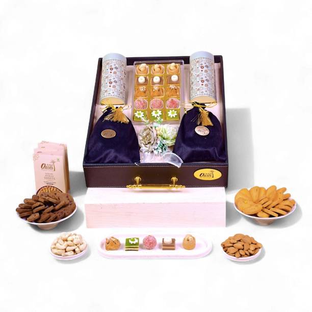 OASIS Forester Baklawa Gifts Hamper – Baklava, Ladoo, Chocolate, dry fruits, Cookies Box