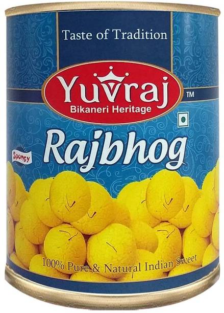 Yuvraj Food Product kesar Rajbhog (saffron ) famous Bikaneri mithai 1 kg Tin pack Tin