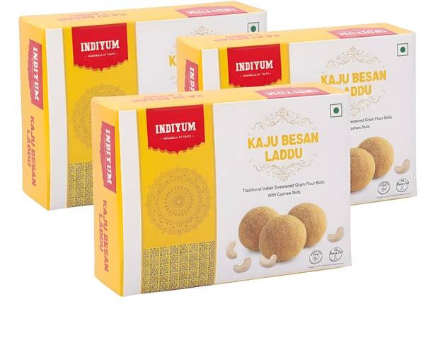 इंडियम बेसन लड्डू इंडियन स्वीट विथ बेसन एंड नट्स 600g बॉक्स