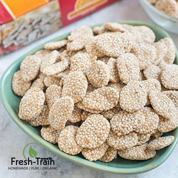 FreshTrain Gur Rewari | Gud Rewadi | Revdi | Til Sweet Revadi |Sesame seed & Jaggery Sweet Pouch