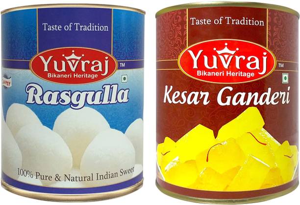 Yuvraj Food Product Angoori petha or Rasgulla sweets combo pack 2 mithai ( 1 kg x 2 )