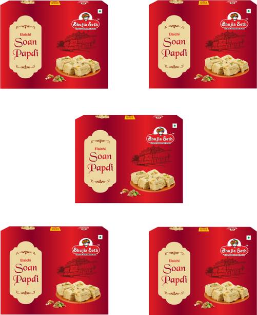 BHUJIYA SETH Elaichi soan papdi combo pack 400 gm x 5 box Box