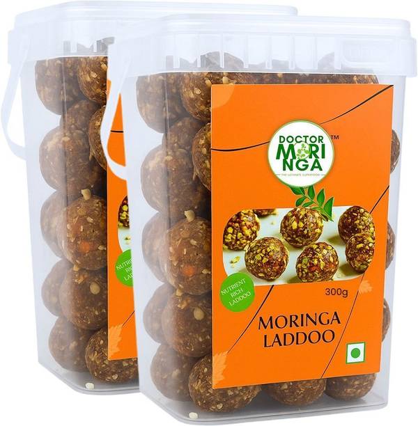 DOCTOR MORINGA Protein & Fiber Laddoo Dates, Dry Fruits, Jaggery Ready to Eat for All Seasons Box