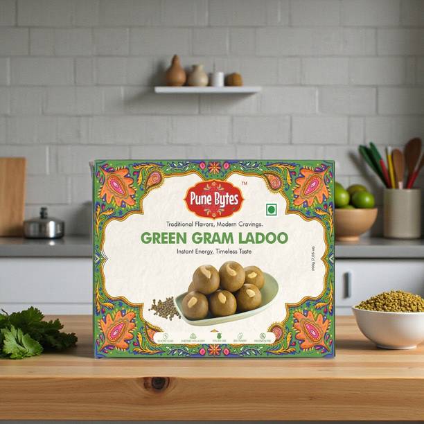 Pune Bytes Green Gram Ladoo 200g Box