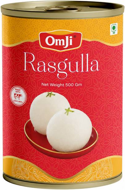 OMJI Rasgulla 500g | Premium Bengali Sweet | Soft, Juicy & Delicious | Ready to Eat