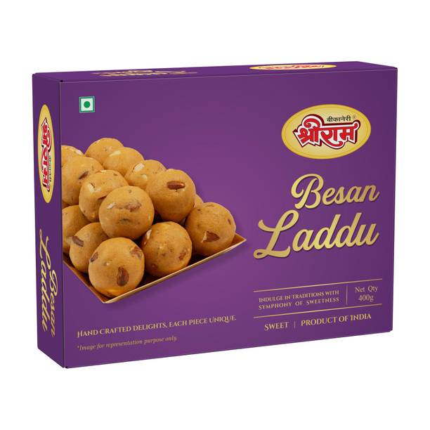 SHREE RAM Bikaneri Besan Laddu | Bikaneri Sweets | Traditional Indian Mithai | Box