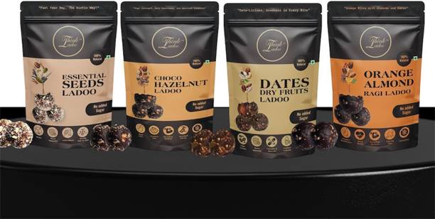 Think Ladoo Assorted Ladoo Pack – (5 x 4 Packs) 20 Pieces | Healthy, Gluten-Free Snacks Pouch