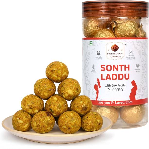 Device of Poshak Laddu Postpartum Dry Fruit Sonth Made with Desi Ghee & Jaggery |Healthy Sweet Box