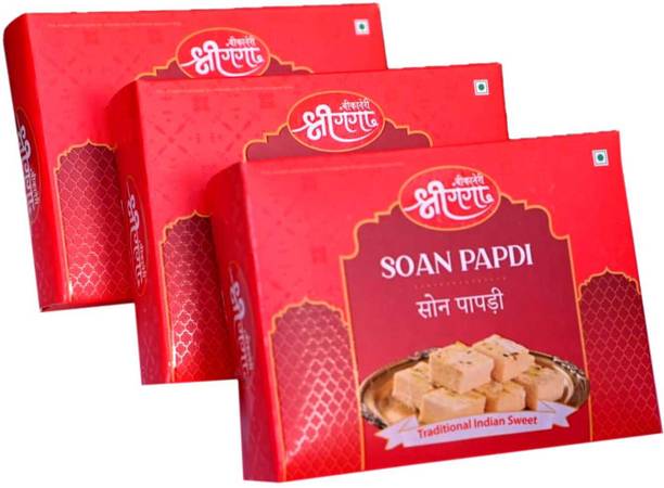 Bikaneri Shree Ganga Soan Papdi, 600Gm Delicious Traditional Bikaneri Sweet, Mithai Box