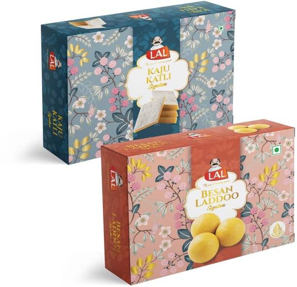 Lal Sweets Combo Pack of Kaju Katli 400g & Besan Laddoo Premium 400g Box