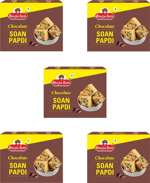 BHUJIYA SETH Chocolate soan papdi combo pack 200 gm x 5 box Box
